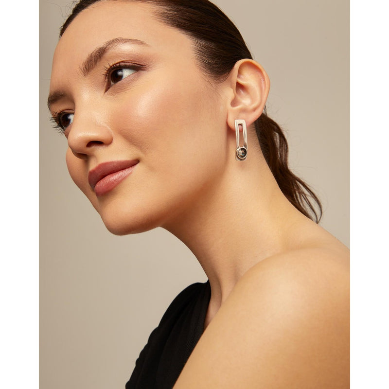 On My Own Sterling Silver Plated Earrings - PEN0928GRSMTL0U-UNO de 50-Renee Taylor Gallery