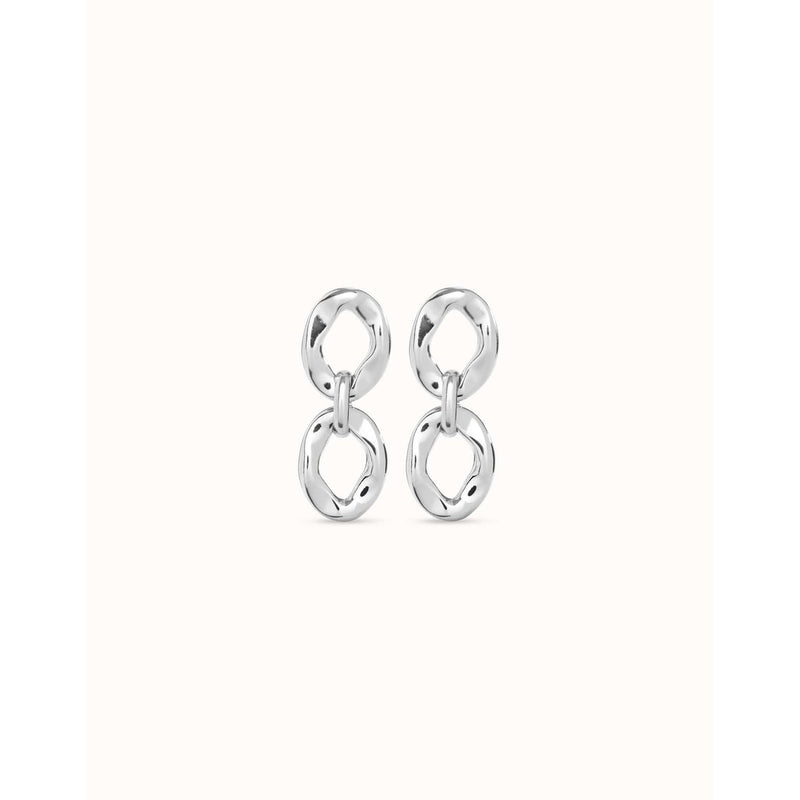 Groovy Sterling Silver Plated Earrings - PEN0931MTL0000U-UNO de 50-Renee Taylor Gallery