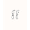 Groovy Sterling Silver Plated Earrings - PEN0931MTL0000U-UNO de 50-Renee Taylor Gallery