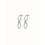 Groovy Sterling Silver Plated Earrings - PEN0931MTL0000U-UNO de 50-Renee Taylor Gallery