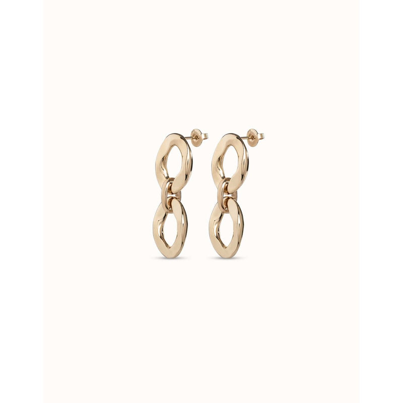 Groovy 18K Gold Plated Earrings - PEN0931ORO0000U-UNO de 50-Renee Taylor Gallery