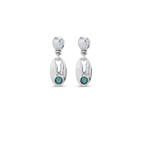 To You Sterling Silver Plated Earrings - PEN0938VRDMTL0U-UNO de 50-Renee Taylor Gallery