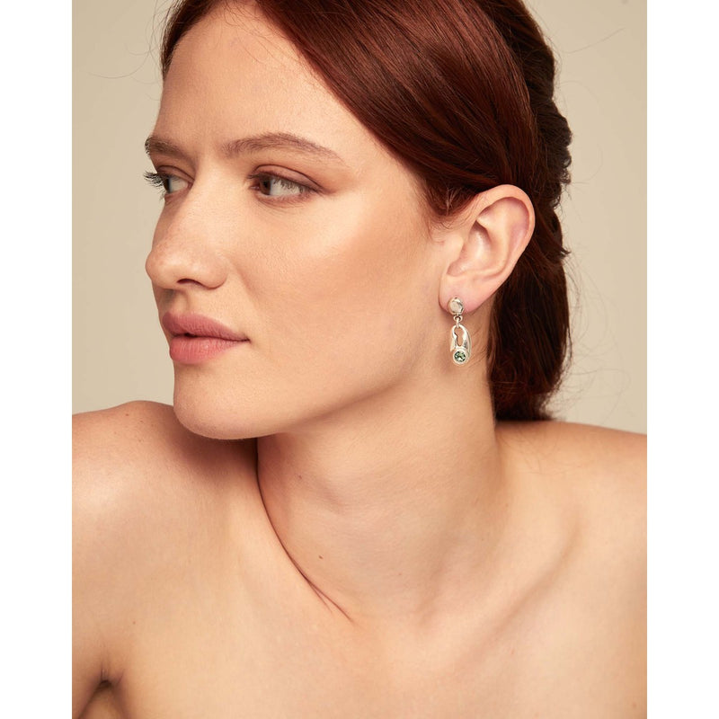 To You Sterling Silver Plated Earrings - PEN0938VRDMTL0U-UNO de 50-Renee Taylor Gallery