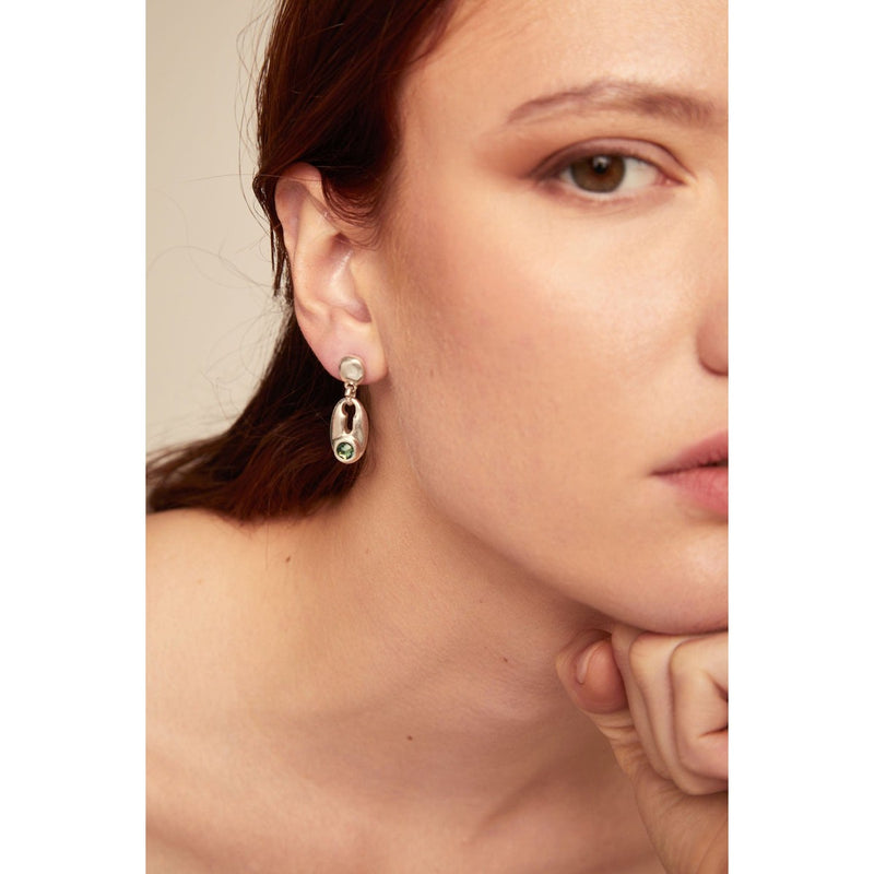 To You Sterling Silver Plated Earrings - PEN0938VRDMTL0U-UNO de 50-Renee Taylor Gallery