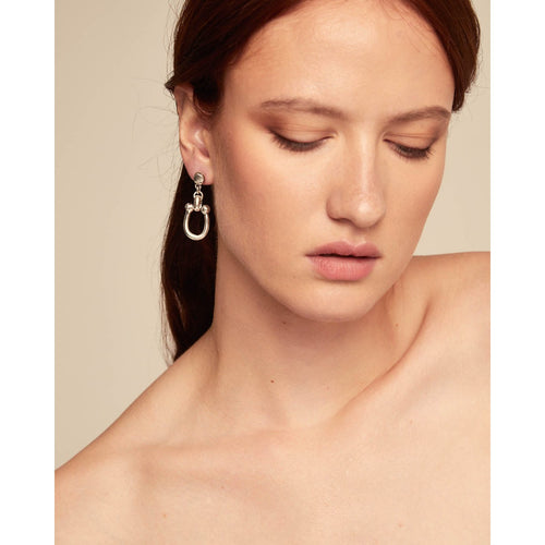 Serotonin Sterling Silver Plated Earrings - PEN0944MTL0000U-UNO de 50-Renee Taylor Gallery