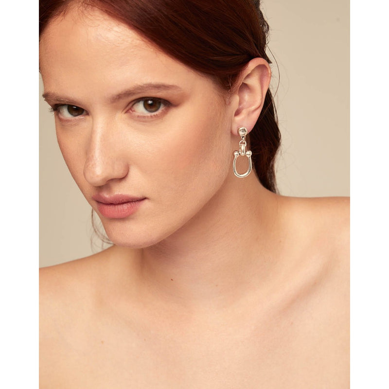 Serotonin Sterling Silver Plated Earrings - PEN0944MTL0000U-UNO de 50-Renee Taylor Gallery