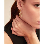 Serotonin 18K Gold Plated Earrings - PEN0944ORO0000U-UNO de 50-Renee Taylor Gallery
