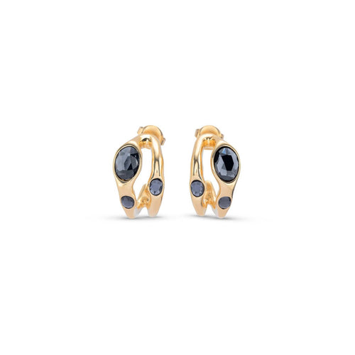 18K Gold Plated Earrings with Multicolor Crystal - PEN0955NGRORO0U-UNO de 50-Renee Taylor Gallery