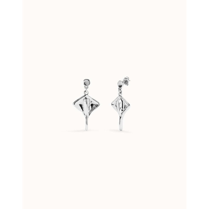 Ser Majestuosa Silver Manta Ray-Shaped Drop Earrings - PEN0956MTL0000U-UNO de 50-Renee Taylor Gallery