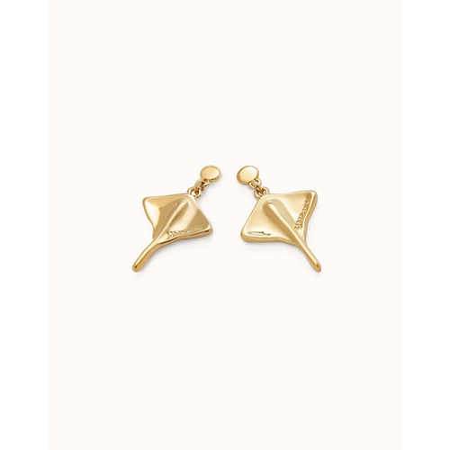 Ser Majestuosa Gold Manta Ray-Shaped Drop Earrings - PEN0956ORO0000U-UNO de 50-Renee Taylor Gallery