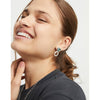 Sterling silver-plated earrings with triangular green crystals - PEN0980VRDMTL0U-UNO de 50-Renee Taylor Gallery