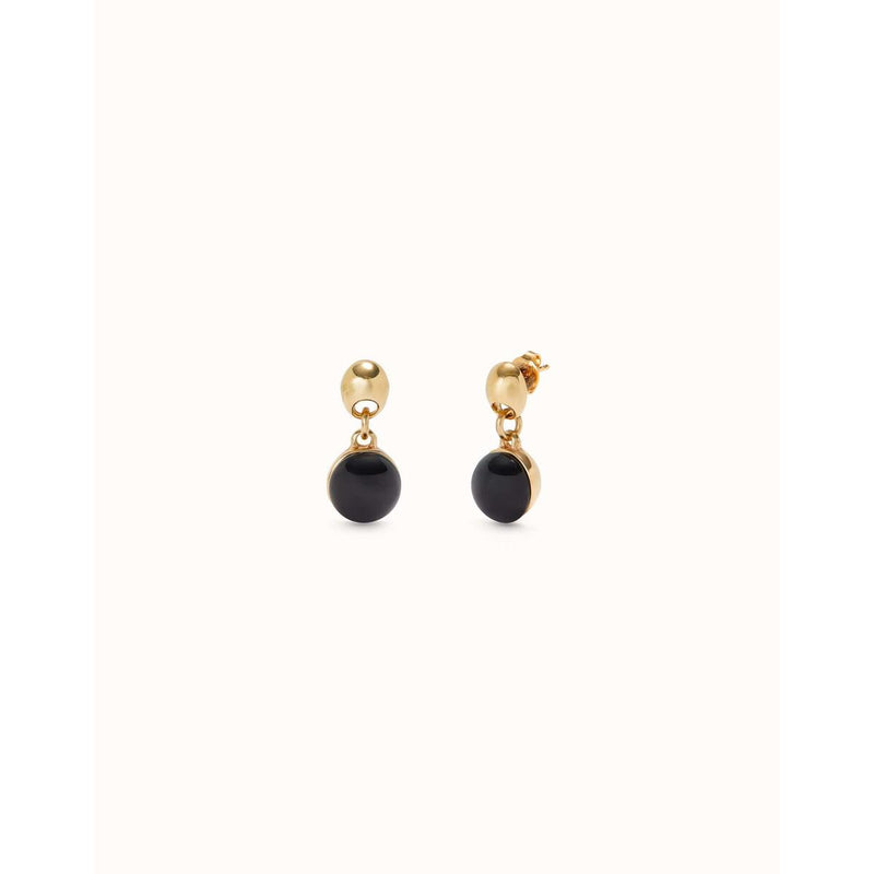 Drop Earrings with Two Murano Glass Beads - PEN0995NGRORO0U-UNO de 50-Renee Taylor Gallery