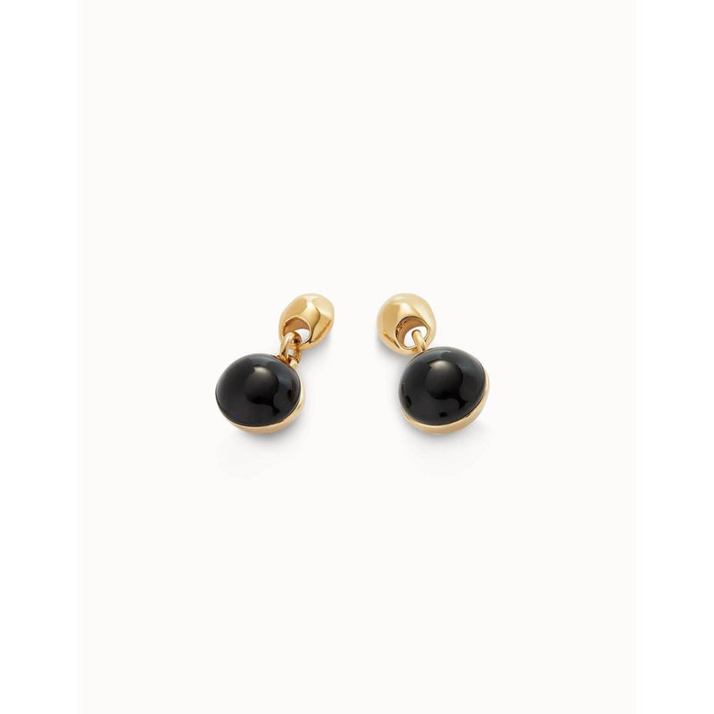 Drop Earrings with Two Murano Glass Beads - PEN0995NGRORO0U-UNO de 50-Renee Taylor Gallery