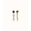 Ser Deslumbrante Faceted Black Crystal and Links Gold Plated Drop Earring - PEN1003NGRORO0U-UNO de 50-Renee Taylor Gallery