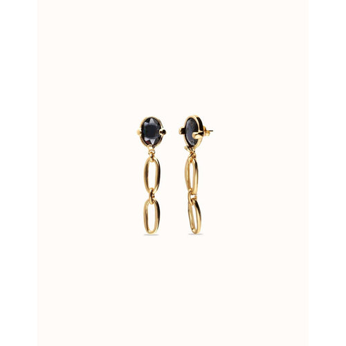 Ser Deslumbrante Faceted Black Crystal and Links Gold Plated Drop Earring - PEN1003NGRORO0U-UNO de 50-Renee Taylor Gallery