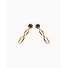 Ser Deslumbrante Faceted Black Crystal and Links Gold Plated Drop Earring - PEN1003NGRORO0U-UNO de 50-Renee Taylor Gallery