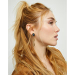 Ser Deslumbrante Faceted Black Crystal and Links Gold Plated Drop Earring - PEN1003NGRORO0U-UNO de 50-Renee Taylor Gallery