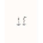 Ser Intuitiva Silver Eye-Shaped Drop Earrings with Blue Crystal - PEN1005AZUMTL0U-UNO de 50-Renee Taylor Gallery