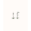 Ser Intuitiva Silver Eye Drop Earrings with Green Crystal - PEN1005VRDMTL0U-UNO de 50-Renee Taylor Gallery