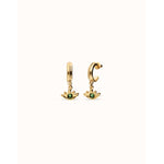 Ser Intuitiva Gold Eye-Shaped Drop Earrings with Verde Crystal - PEN1005VRDORO0U-UNO de 50-Renee Taylor Gallery