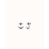 Ser Intuitiva Silver Eye-Shaped Stud Earrings with Blue Crystal - PEN1006AZUMTL0U-UNO de 50-Renee Taylor Gallery