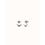 Ser Intuitiva Silver Eye-Shaped Stud Earrings with Blue Crystal - PEN1006AZUMTL0U-UNO de 50-Renee Taylor Gallery