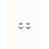 Ser Intuitiva Silver Eye-Shaped Stud Earrings with Blue Crystal - PEN1006AZUMTL0U-UNO de 50-Renee Taylor Gallery