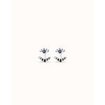 Ser Intuitiva Silver Eye-Shaped Stud Earrings with Blue Crystal - PEN1006AZUMTL0U-UNO de 50-Renee Taylor Gallery