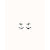 Ser Intuitiva Silver Eye-Shaped Stud Earrings with Verde Crystal - PEN1006VRDMTL0U-UNO de 50-Renee Taylor Gallery