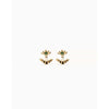 Ser Intuitiva Gold Eye-Shaped Stud Earrings with Verde Crystal - PEN1006VRDORO0U-UNO de 50-Renee Taylor Gallery