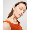 Ser Intuitiva Gold Eye-Shaped Stud Earrings with Verde Crystal - PEN1006VRDORO0U-UNO de 50-Renee Taylor Gallery