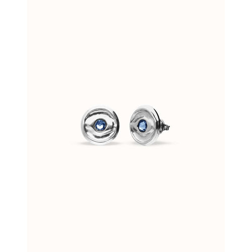 Ser Intuitiva Stud Earrings with Blue Crystal - PEN1007AZUMTL0U-UNO de 50-Renee Taylor Gallery