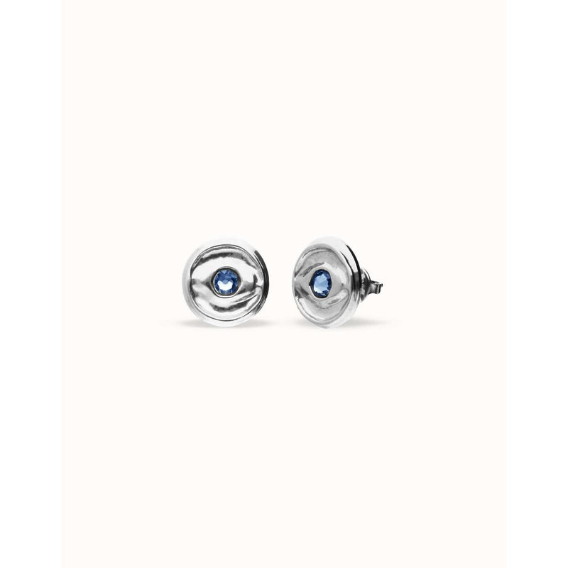 Ser Intuitiva Stud Earrings with Blue Crystal - PEN1007AZUMTL0U-UNO de 50-Renee Taylor Gallery