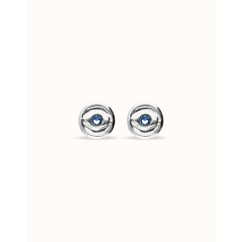 Ser Intuitiva Stud Earrings with Blue Crystal - PEN1007AZUMTL0U-UNO de 50-Renee Taylor Gallery