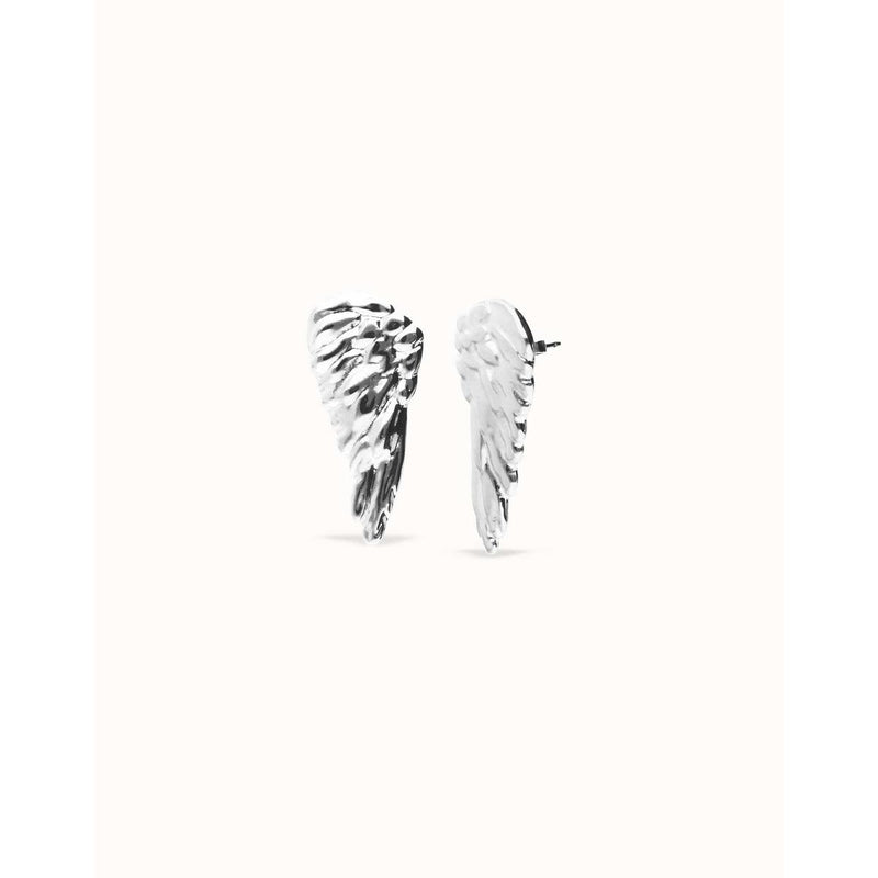 Ser Invencible Silver plated Wing Earrings - PEN1008MTL0000U-UNO de 50-Renee Taylor Gallery