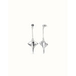 Ser Majestuosa Silver Manta Ray-Shaped Drop Earrings - PEN1009MTL0000U-UNO de 50-Renee Taylor Gallery