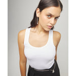 Silver Drop Earrings with Long Chain and Sphere - PEN1063MTL0000U-UNO de 50-Renee Taylor Gallery