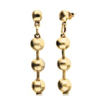 Gold Plated Bead Drop Earrings - PEN1064ORO0000U-UNO de 50-Renee Taylor Gallery