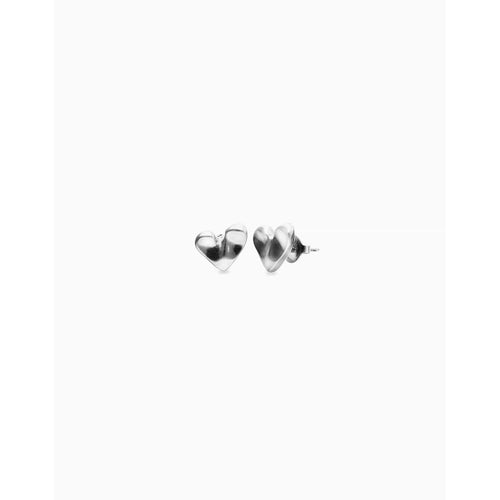 Heart Piercing Silver Stud Earrings - PEN1066MTL0000U-UNO de 50-Renee Taylor Gallery