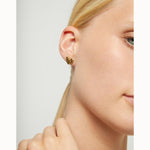 Golden Heart Piercing Stud Earrings - PEN1066ORO0000U-UNO de 50-Renee Taylor Gallery