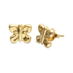 18k Gold Plated Metal Alloy Butterfly Earrings - PEN1067ORO0000U-UNO de 50-Renee Taylor Gallery