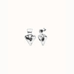 Small Heart Silver Stud Earrings - PEN1068MTL0000U-UNO de 50-Renee Taylor Gallery