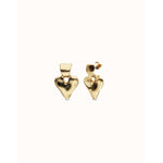 Small Golden Heart Stud Earrings - PEN1068ORO0000U-UNO de 50-Renee Taylor Gallery
