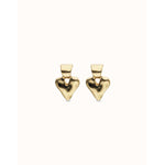 Small Golden Heart Stud Earrings - PEN1068ORO0000U-UNO de 50-Renee Taylor Gallery