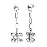 Silver Flutter Earrings - PEN1069MTL0000U-UNO de 50-Renee Taylor Gallery