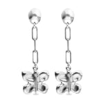 Silver Flutter Earrings - PEN1069MTL0000U-UNO de 50-Renee Taylor Gallery