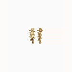 Golden Elongated Earrings with an Irregular Shape - PEN1070ORO0000U-UNO de 50-Renee Taylor Gallery