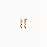 Golden Elongated Zigzag Earrings - PEN1074ORO0000U-UNO de 50-Renee Taylor Gallery