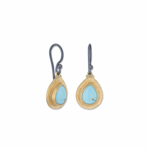 Pompei Earrings with Turquoise Kingman by Lika Behar