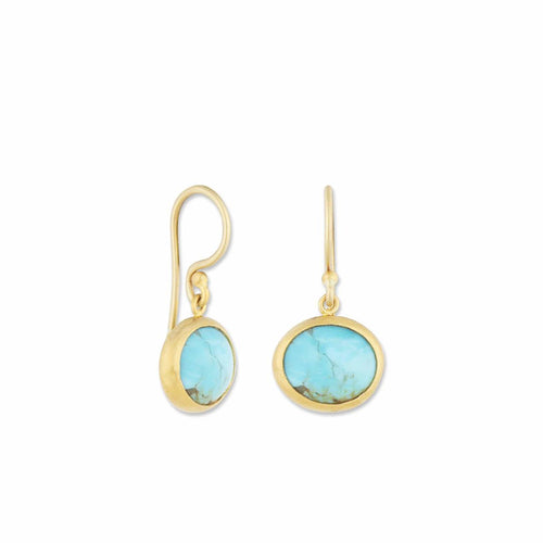 Pompei Earrings with Turquoise Kingman by Lika Behar